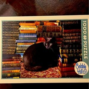 Cobble Hills Cat in Library Jigsaw Puzzle